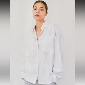 The Group by Babaton Pinstriped Utility Shirt - S